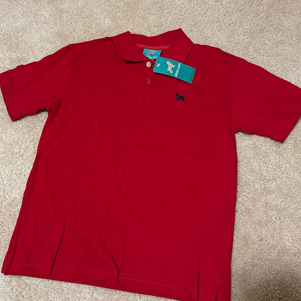 Mikey and Kate boy’s polo in red sz 7